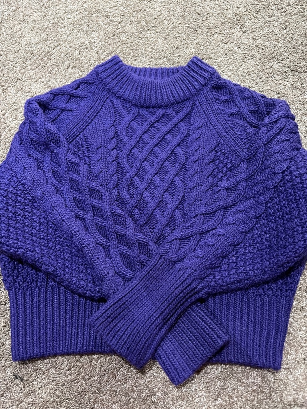 H&M chunky purple knit sweater